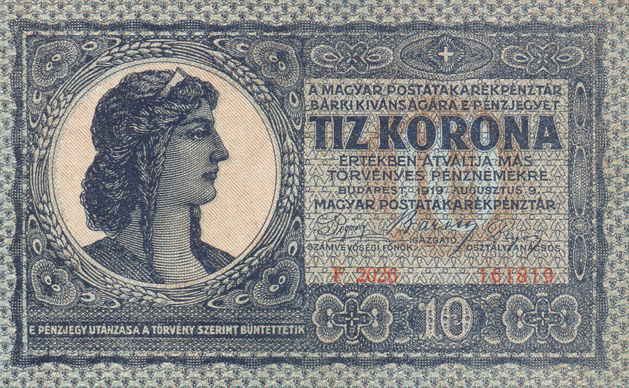 Front of Hungary p41: 10 Korona from 1919