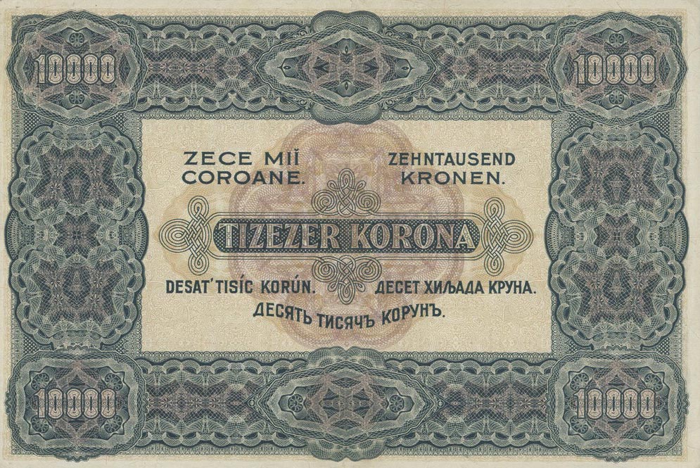 RealBanknotes Hungary P68a 10000 Korona From 1920 realbanknotes-hungary-p68a-10000-korona-from-1920