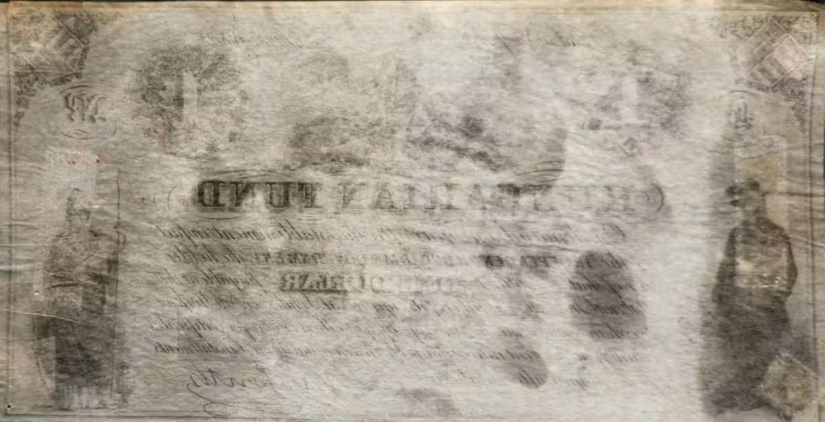 Back of Hungary pS136a: 1 Dollar from 1852