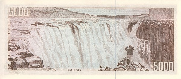 Back of Iceland p47a: 5000 Kronur from 1961