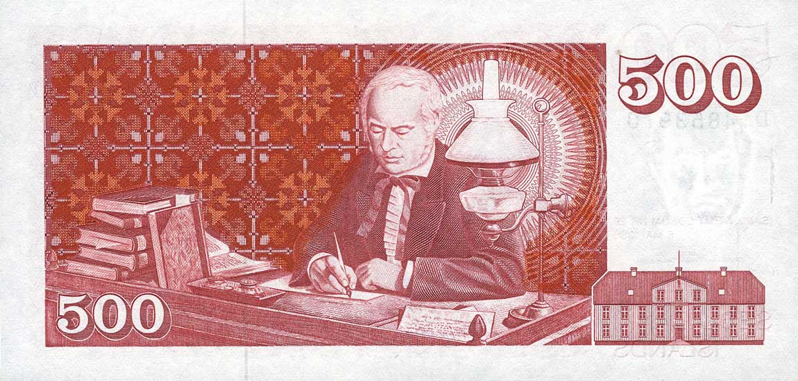 Back of Iceland p55a: 500 Kronur from 1994