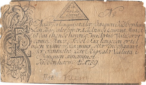 Front of Iceland pA1: 1 Rigsdaler from 1777
