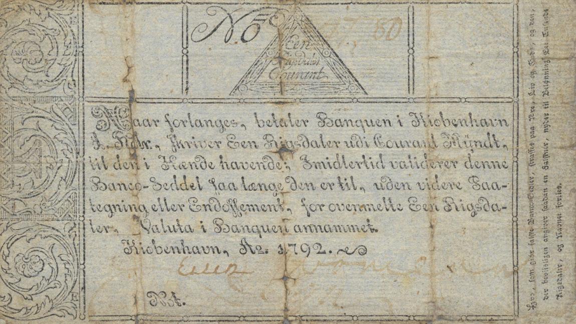 Front of Iceland pA5a: 1 Rigsdaler from 1792