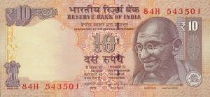 Gallery image for India p102o: 10 Rupees