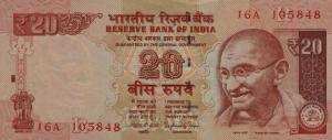 Gallery image for India p103j: 20 Rupees