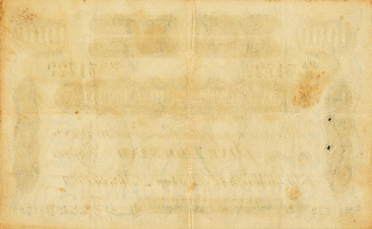 Back of India pA19Aa: 1000 Rupees from 1909