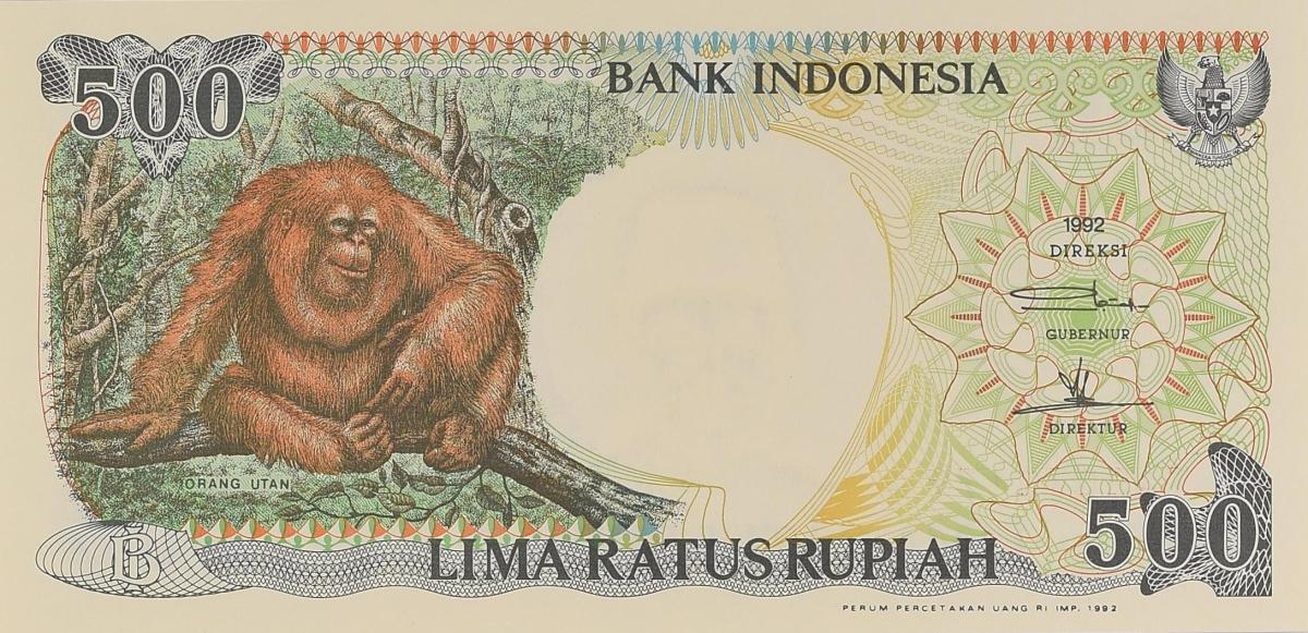 Front of Indonesia p128a: 500 Rupiah from 1992