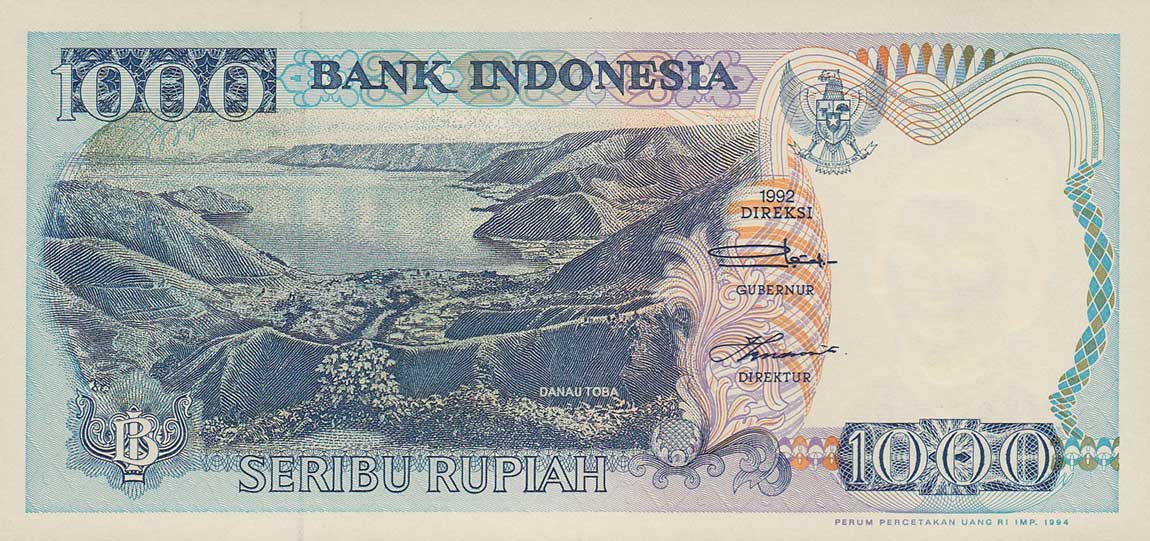 Front of Indonesia p129c: 1000 Rupiah from 1994