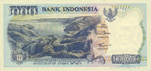 Front of Indonesia p129f: 1000 Rupiah from 1997