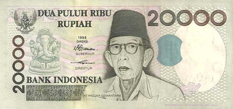 Front of Indonesia p138g: 20000 Rupiah from 2004