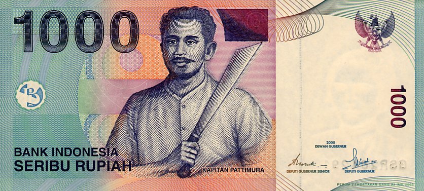 Front of Indonesia p141d: 1000 Rupiah from 2003