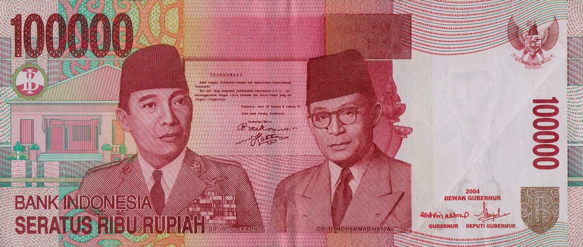 Front of Indonesia p146d: 100000 Rupiah from 2007