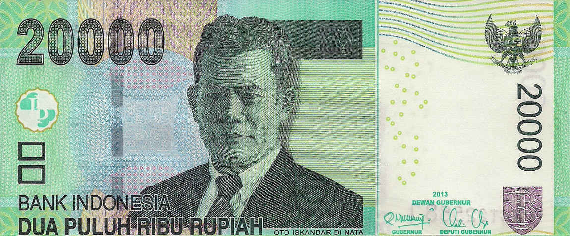 Front of Indonesia p151c: 20000 Rupiah from 2013