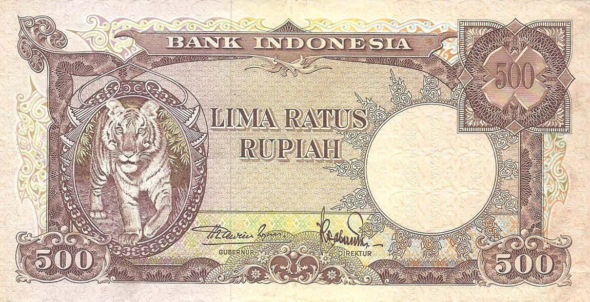 Front of Indonesia p52a: 500 Rupiah from 1957