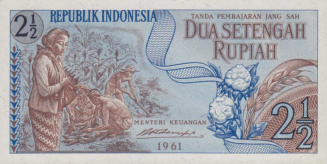 Front of Indonesia p79a: 2.5 Rupiah from 1961