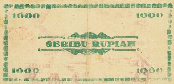 Back of Indonesia pS335c: 1000 Rupiah from 1947