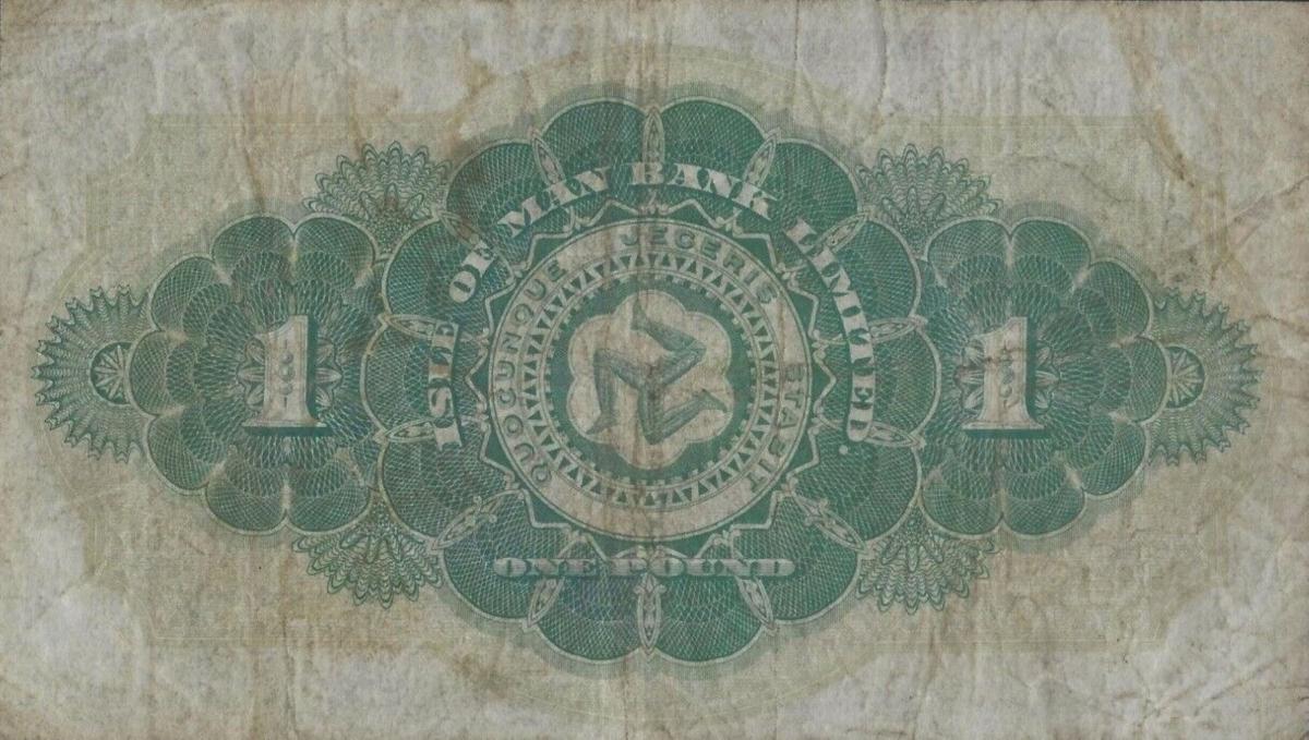 Back of Isle of Man p4: 1 Pound from 1926