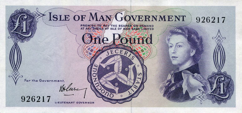 Front of Isle of Man p25a: 1 Pound from 1961