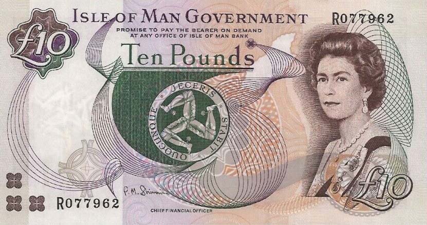 Front of Isle of Man p46a: 10 Pounds from 2007