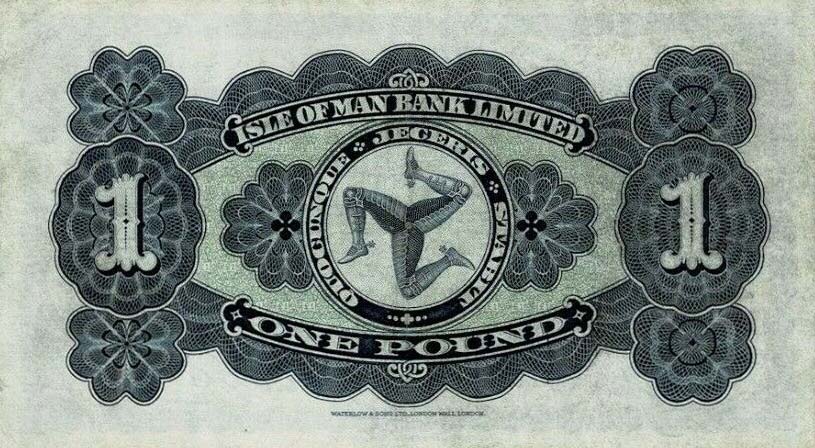 Back of Isle of Man p6a: 1 Pound from 1934