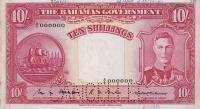 p10s from Bahamas: 10 Shillings from 1936