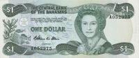 p43a from Bahamas: 1 Dollar from 1974