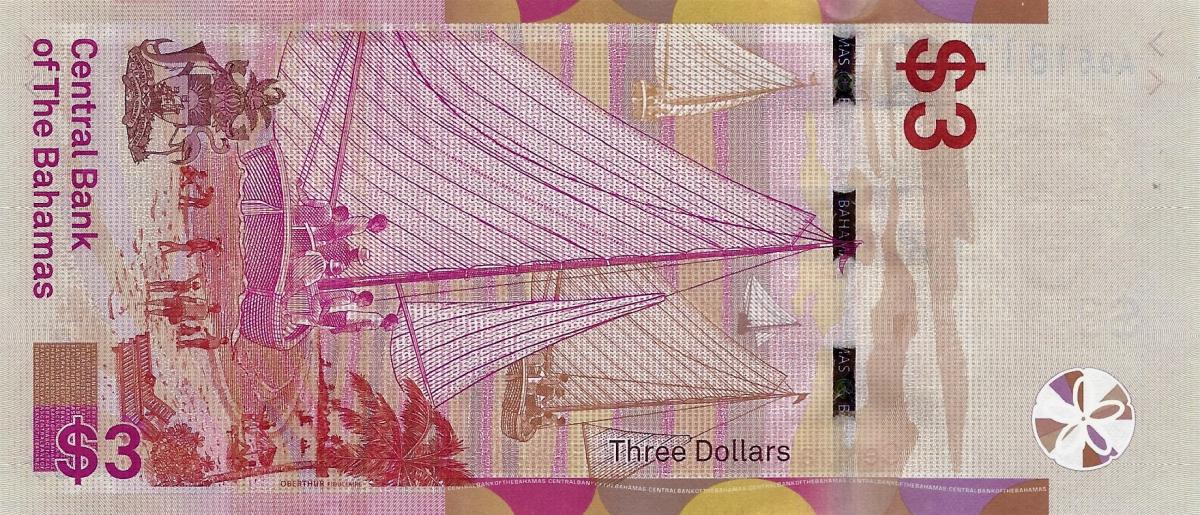 Back of Bahamas p78: 3 Dollars from 2019