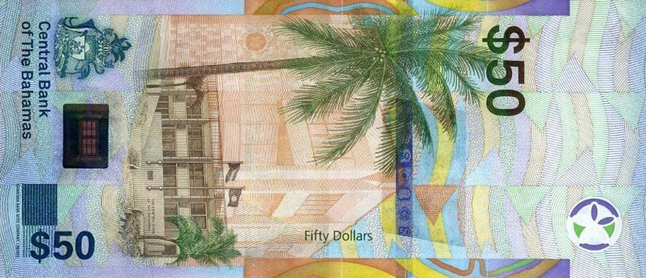 Back of Bahamas p81a: 50 Dollars from 2019
