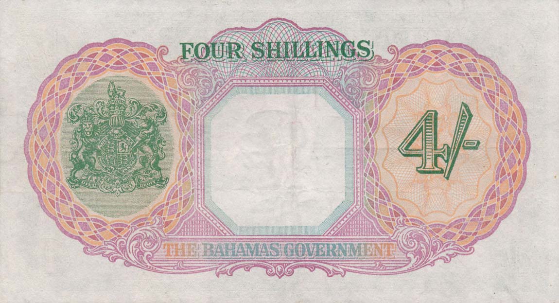Back of Bahamas p9b: 4 Shillings from 1936