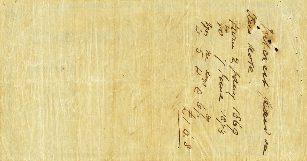 Back of Bahamas pA11: 5 Pounds from 1869