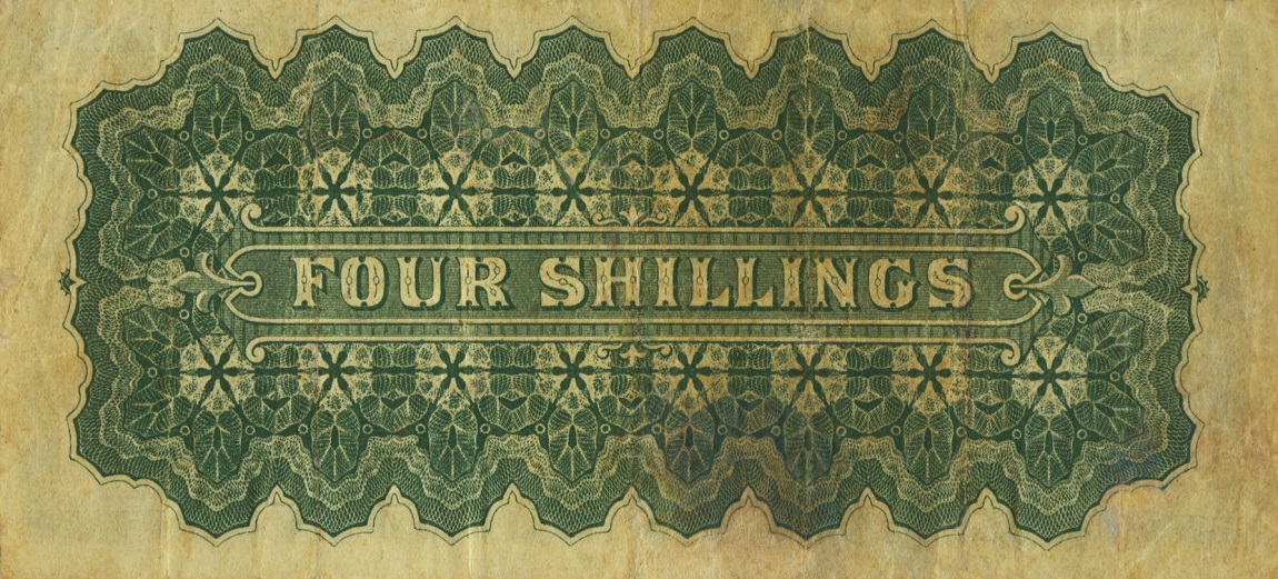 Back of Bahamas pA8: 4 Shillings from 1906