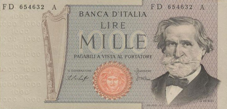 Front of Italy p101f: 1000 Lire from 1979