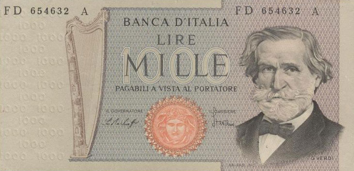 Front of Italy p101f: 1000 Lire from 1979