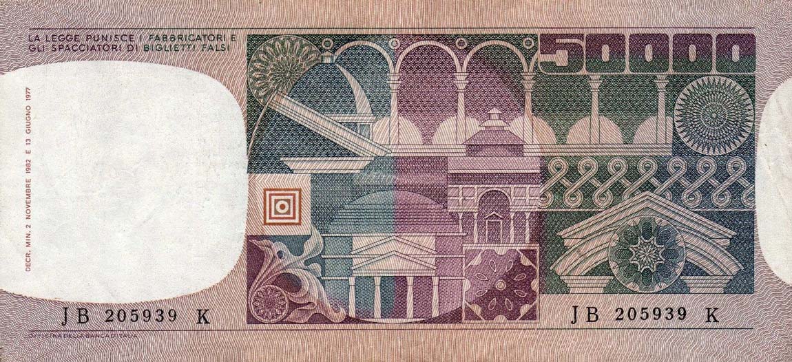 RealBanknotes.com > Italy p107d: 50000 Lire from 1982