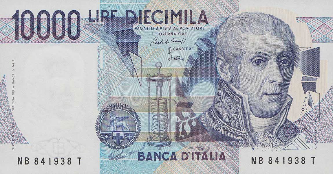 Front of Italy p112a: 10000 Lire from 1984
