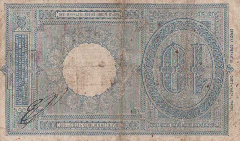 Back of Italy p20e: 10 Lire from 1914