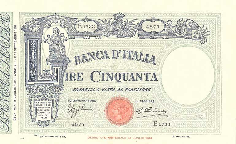 Front of Italy p38e: 50 Lire from 1919
