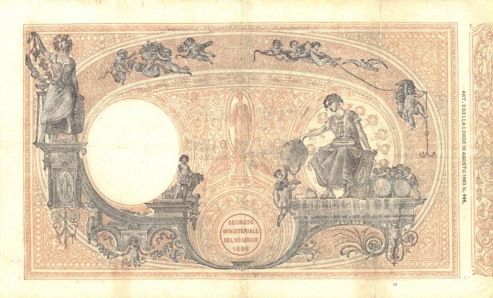 Back of Italy p40f: 500 Lire from 1919