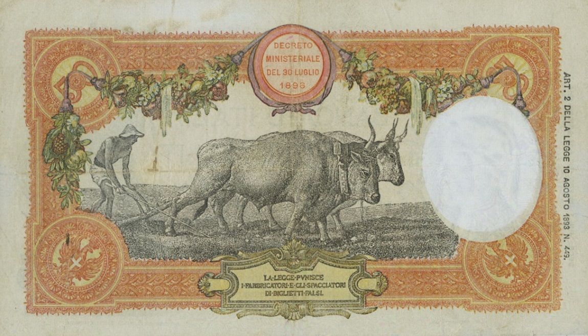 Back of Italy p43a: 50 Lire from 1915