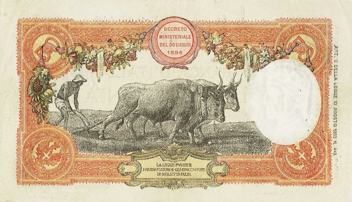 Back of Italy p43b: 50 Lire from 1919