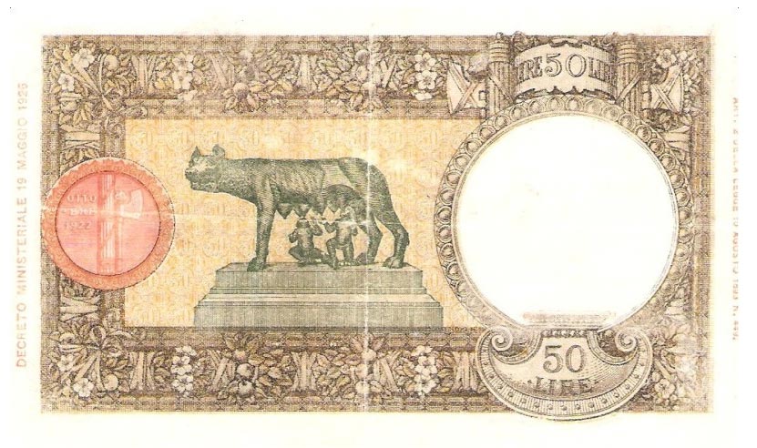 Back of Italy p54b: 50 Lire from 1937
