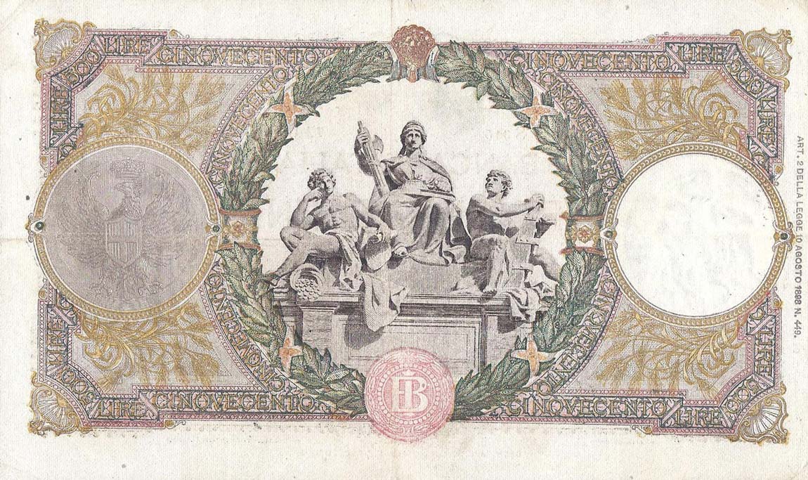 Back of Italy p71: 500 Lire from 1943