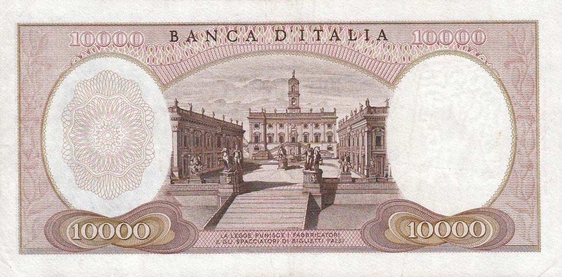 Back of Italy p97b: 10000 Lire from 1964