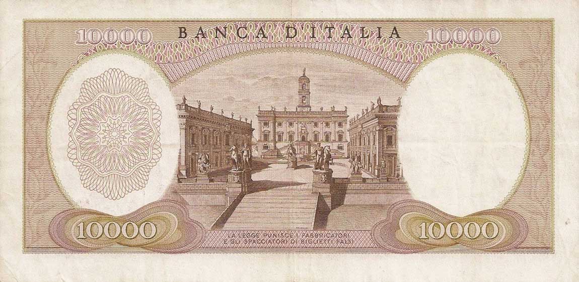 Back of Italy p97c: 10000 Lire from 1966