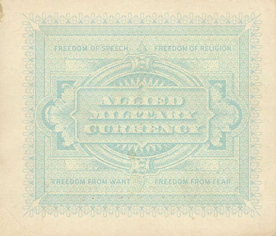 Back of Italy pM10a: 1 Lira from 1943