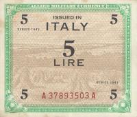 Gallery image for Italy pM12a: 5 Lire from 1943