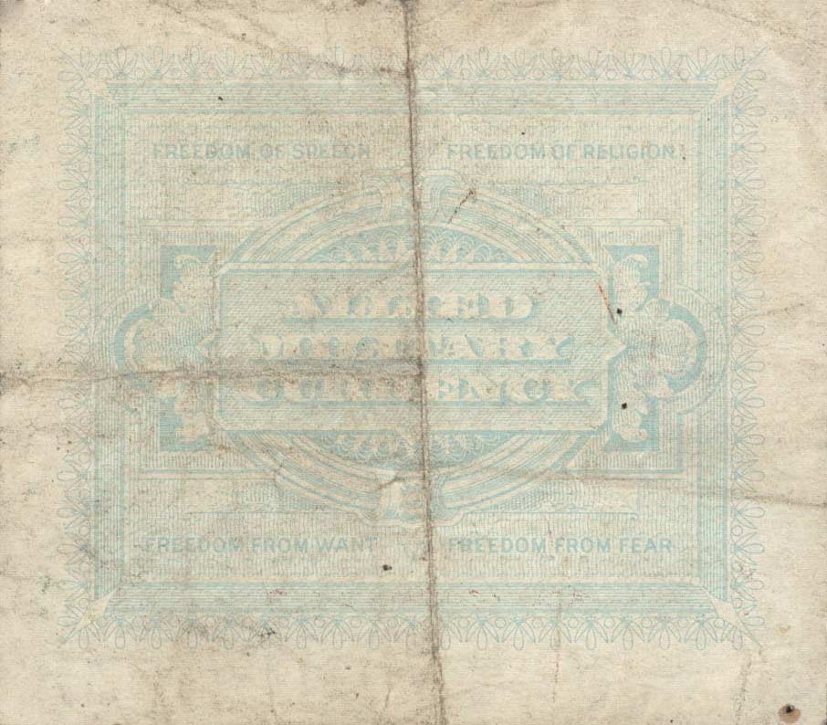 Back of Italy pM18b: 5 Lire from 1943