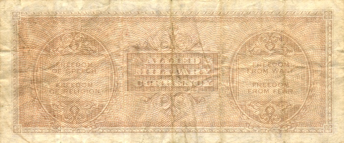 Back of Italy pM21b: 100 Lire from 1943