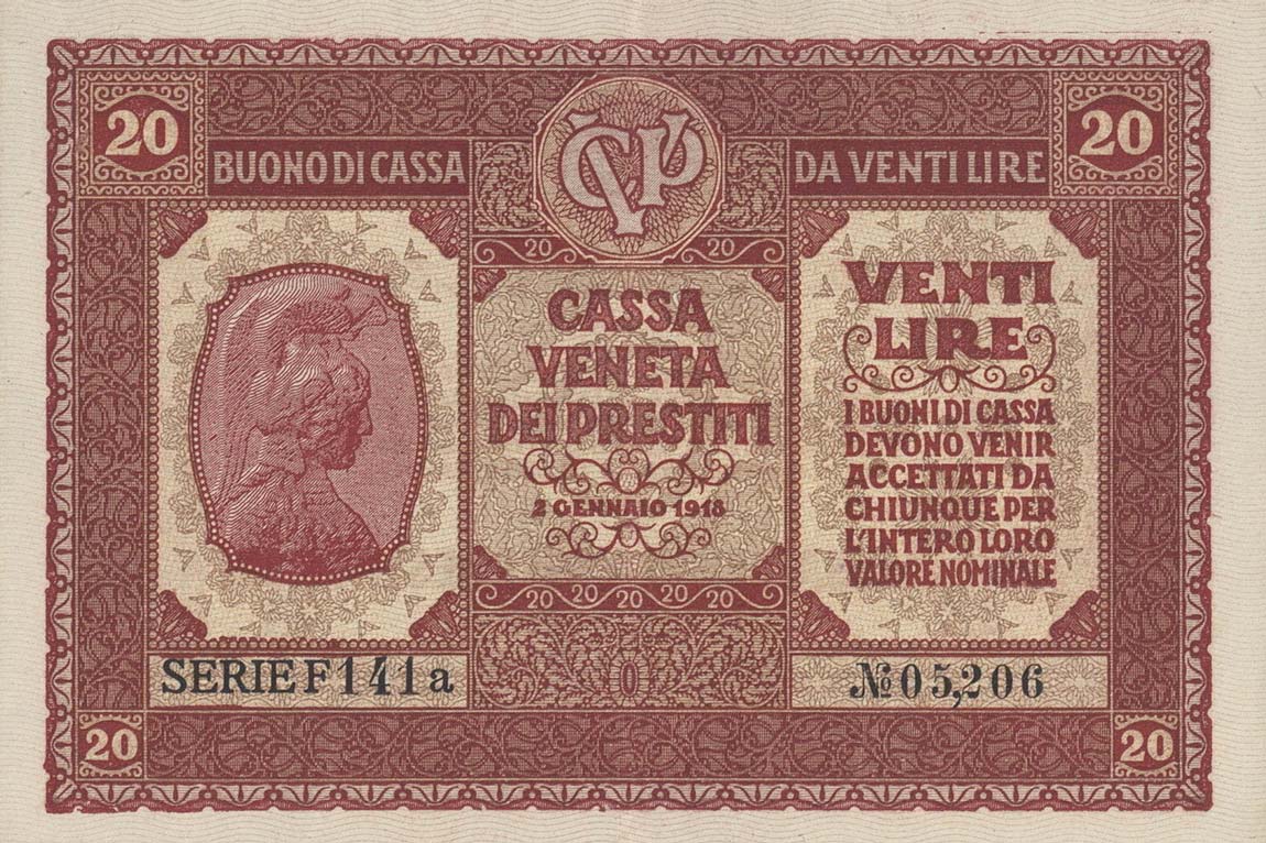 Front of Italy pM7: 20 Lire from 1918