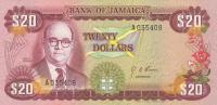 p63 from Jamaica: 20 Dollars from 1977